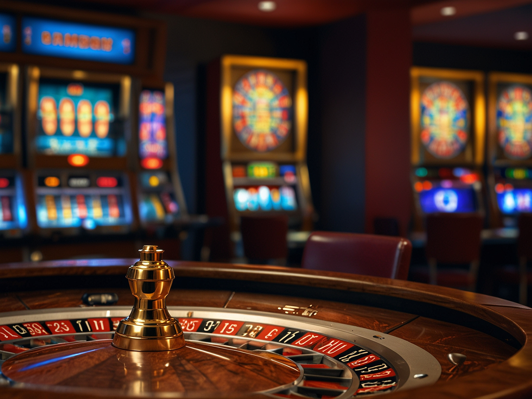 Selection of casino games displayed on screen