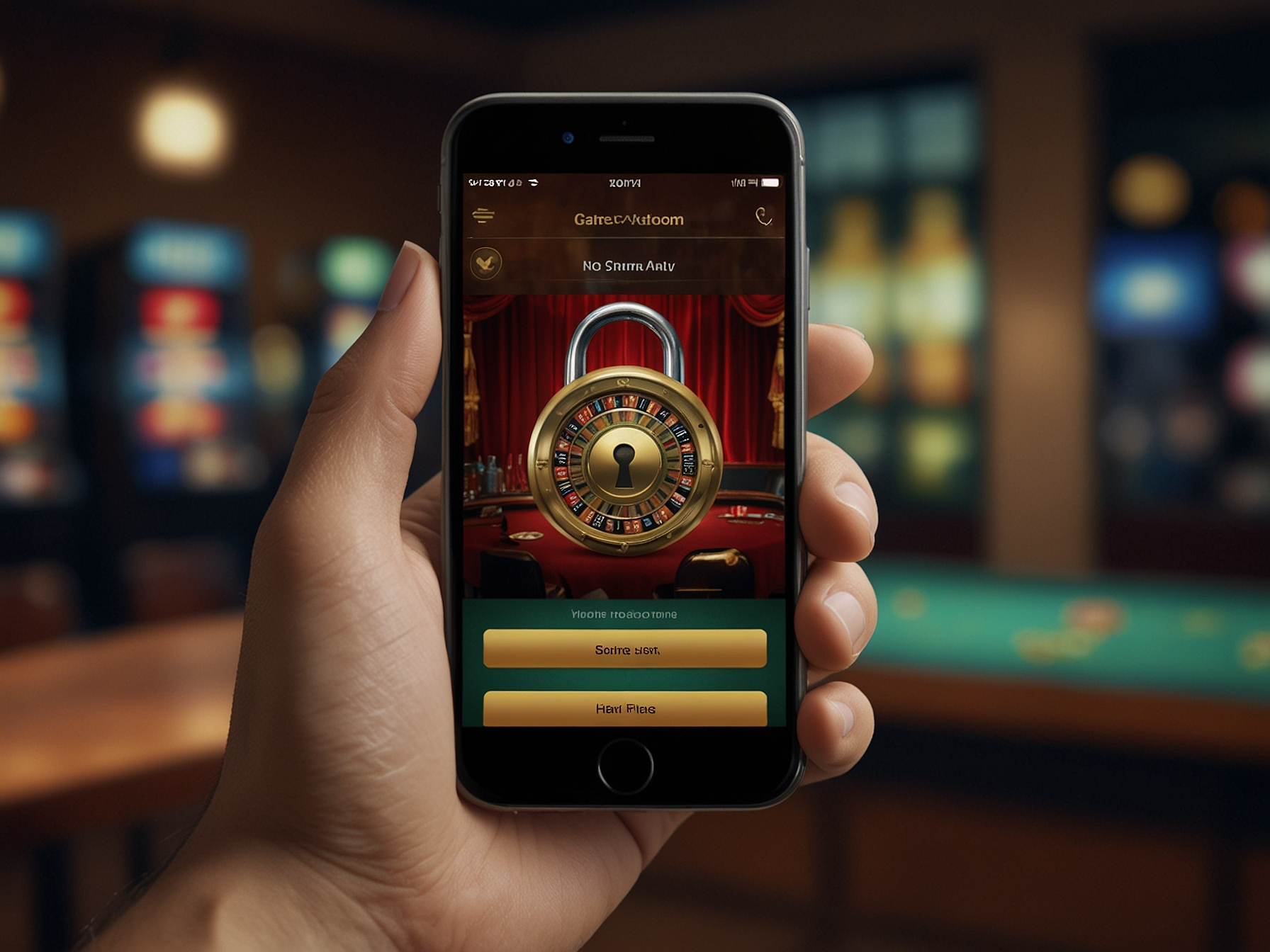 Secure login screen on mobile