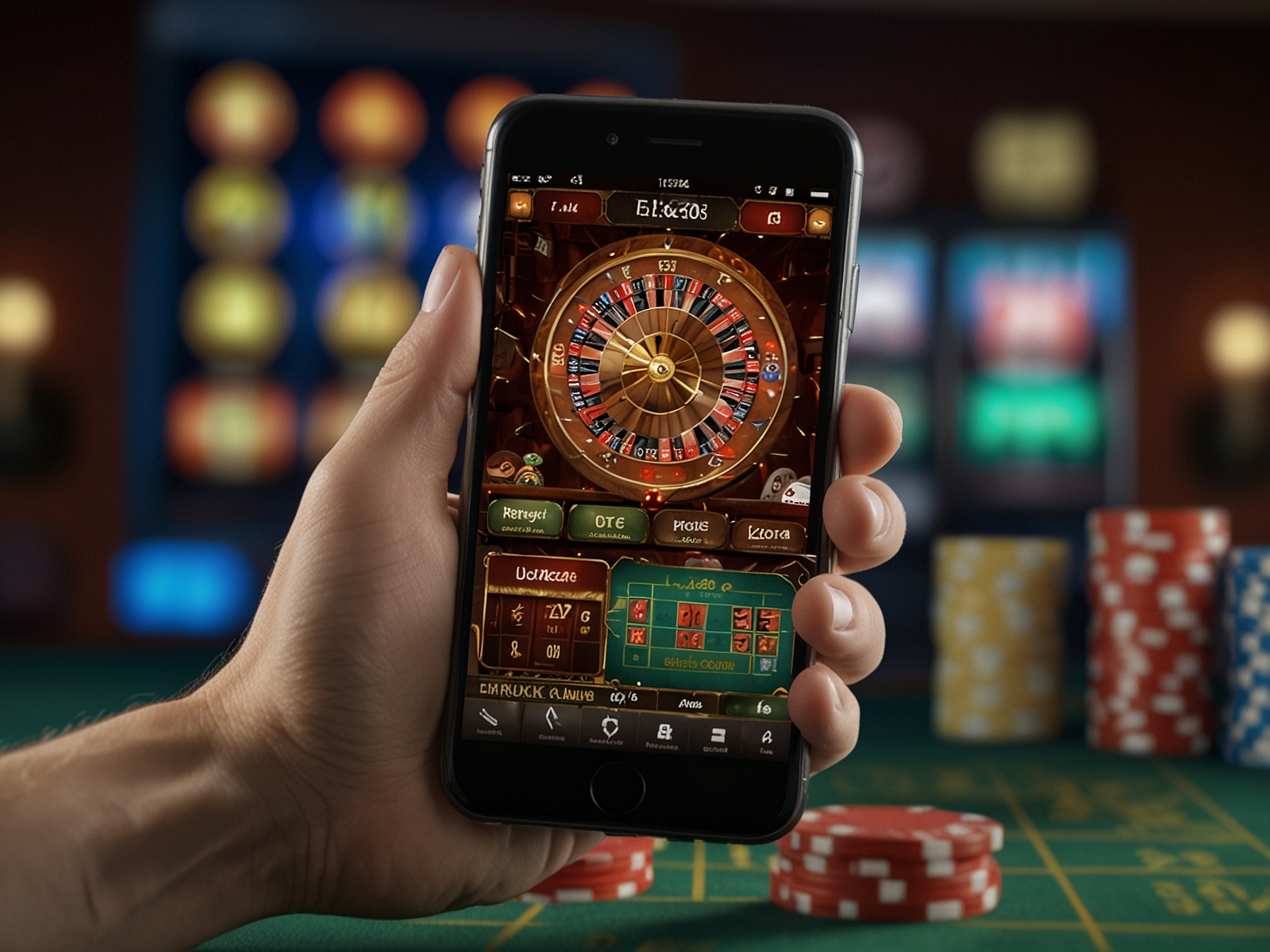 Mobile browser casino interface